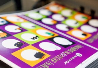 Leaflets showcasing the vivid colours that a high-quality print service uses for a print job that highlights their commitment to professionalism and quality.